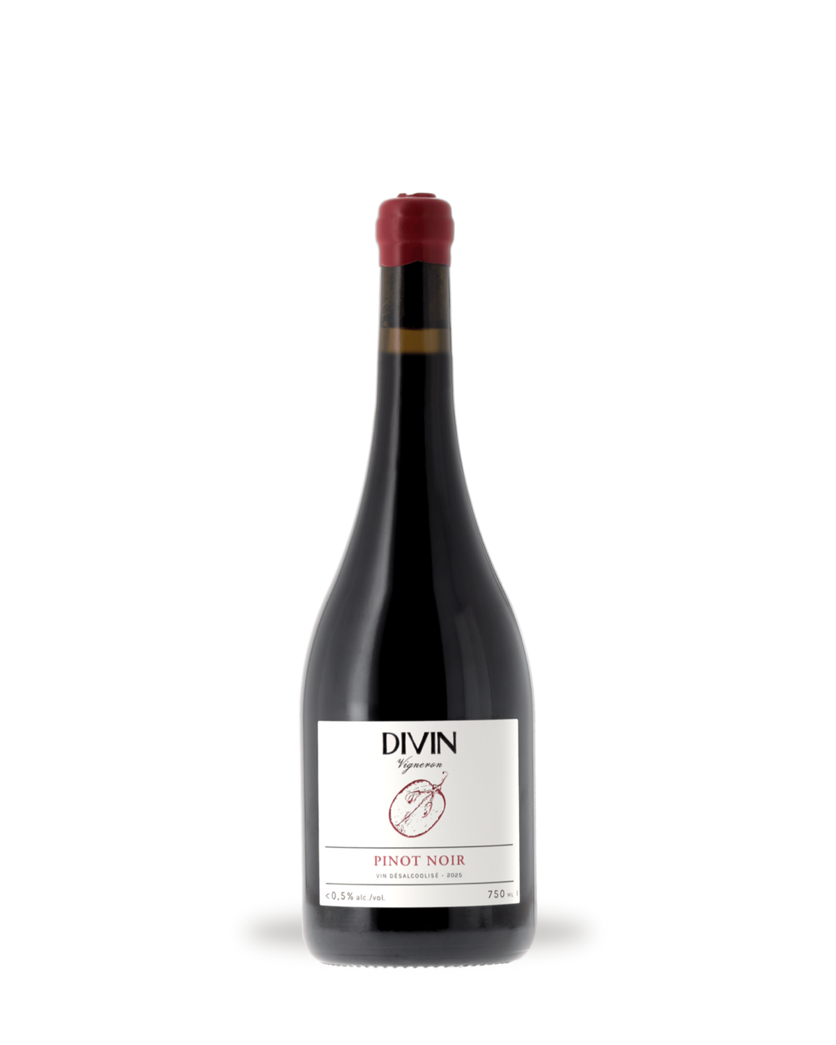 DIVIN Vigneron Pinot Noir dealcoholised red wine 750ml bottle
