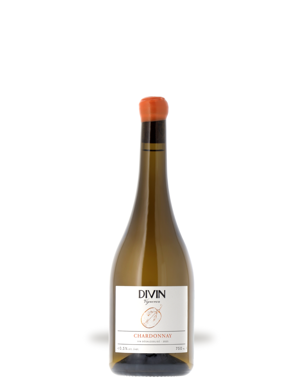DIVIN Vigneron Chardonnay dealcoholised white wine 750ml bottle
